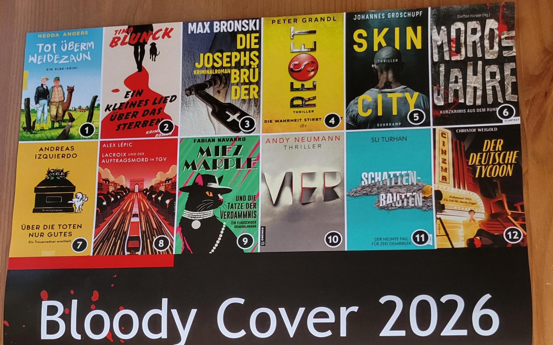 Verschiedene Krimicover