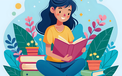 Mädchen mit Büchern