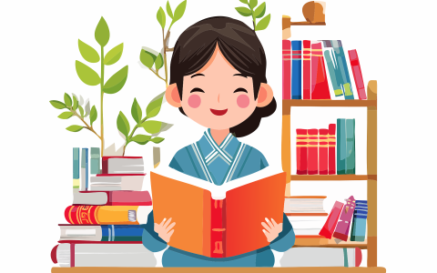 Grafik Frau mit Bücher